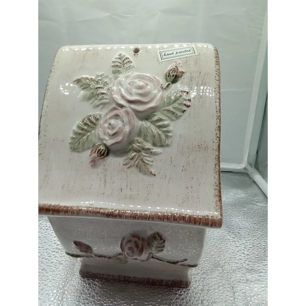 Midwestern Homes Birdhouse White Pink‎ Green